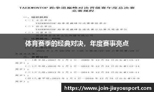 体育赛季的经典对决，年度赛事亮点